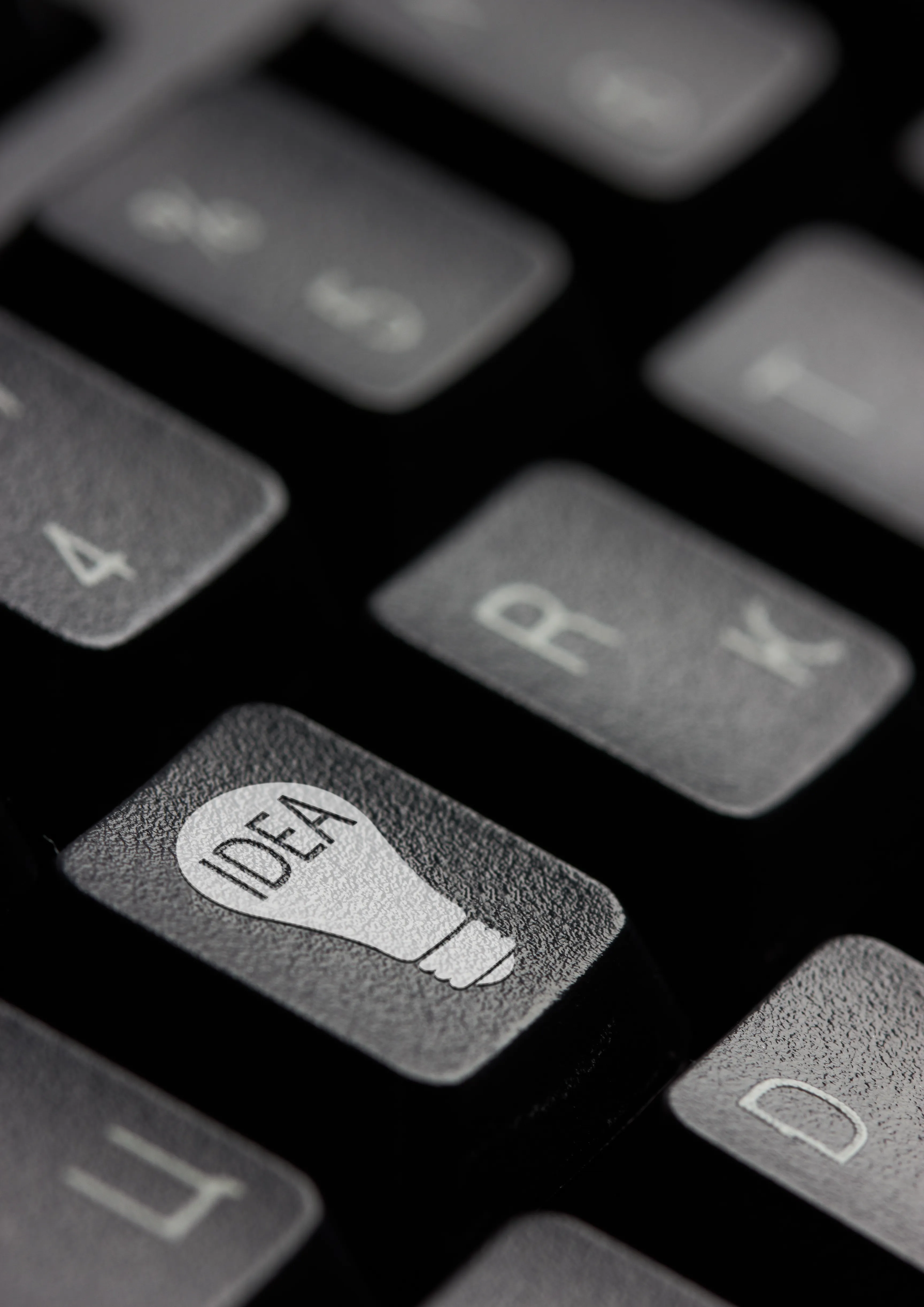 Teclado con tecla IDEA — creatividad digital